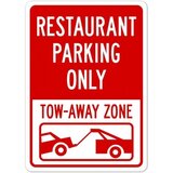 Restaurant parking only tow-away zone