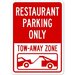 Restaurant parking only tow-away zone
